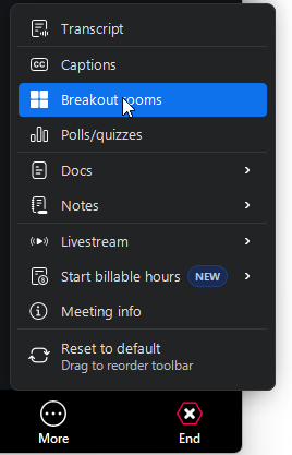 Zoom breakout rooms — creating and configuring breakout sessions